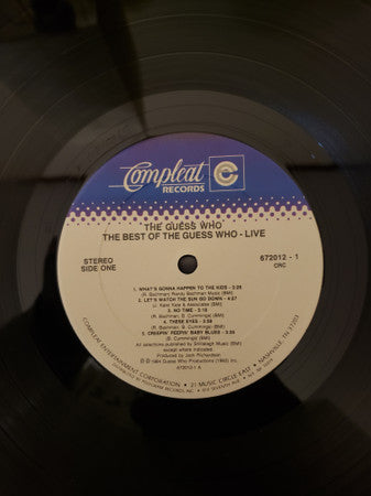 The Guess Who : The Best Of The Guess Who-Live! (2xLP, Album, Club, CRC)