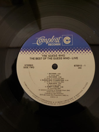 The Guess Who : The Best Of The Guess Who-Live! (2xLP, Album, Club, CRC)