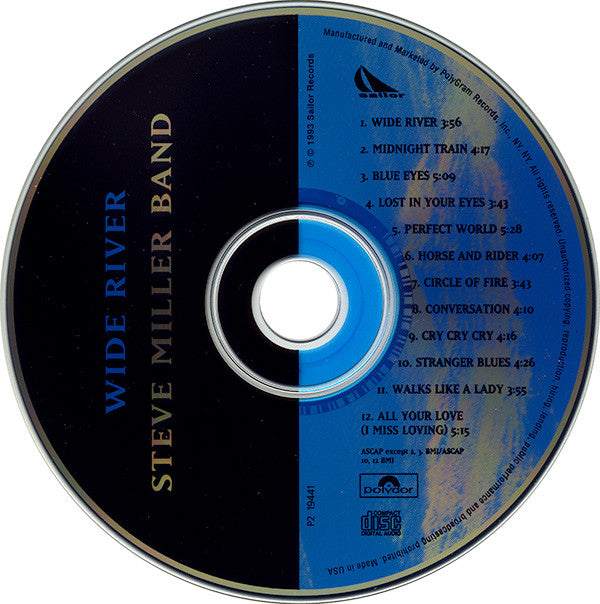 Steve Miller Band : Wide River (CD, Album, Club)