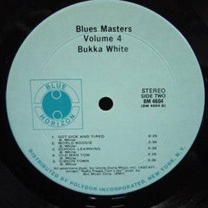 Bukka White : Blues Masters  (LP, Album, Ltd, RE)