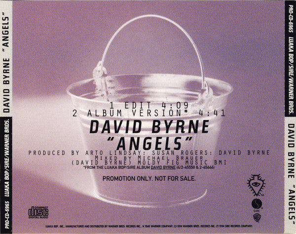 David Byrne : Angels (CD, Single, Promo)