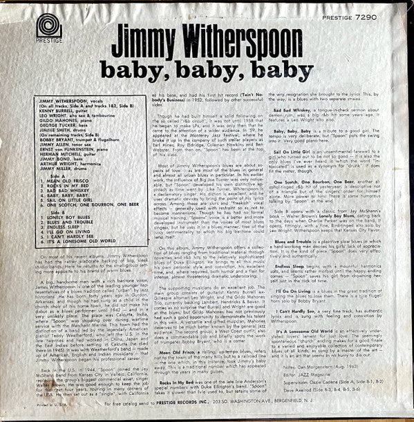 Jimmy Witherspoon : Baby, Baby, Baby (LP, Album, Mono)