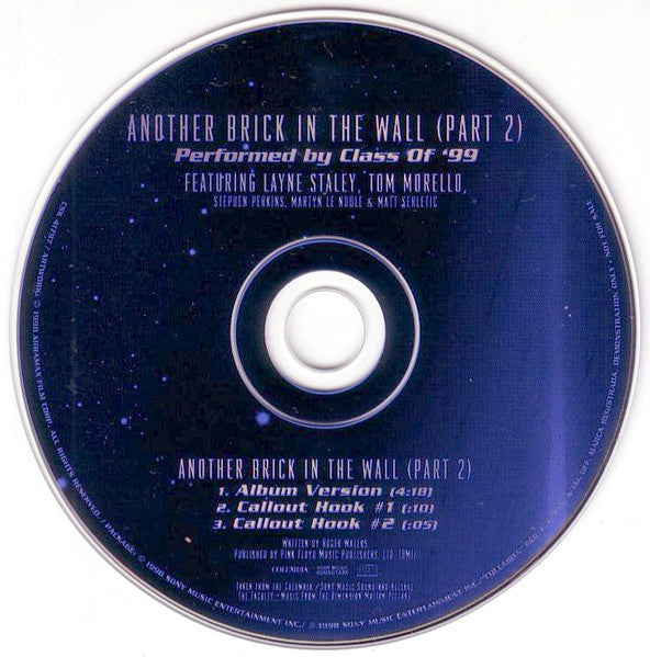 Class Of '99 : Another Brick In The Wall (Part 2) (CD, Single, Promo)
