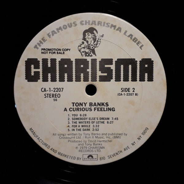 Tony Banks : A Curious Feeling (LP, Album, Promo, 56 )