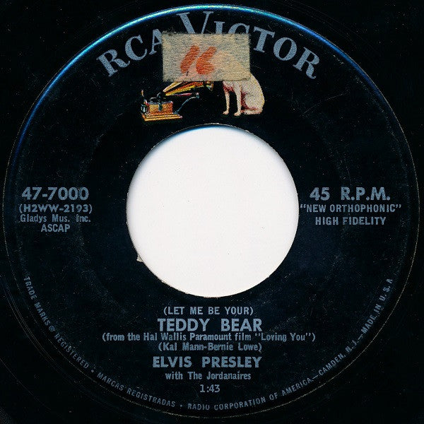 Elvis Presley With The Jordanaires : Loving You / (Let Me Be Your) Teddy Bear (7", Single, Hol)
