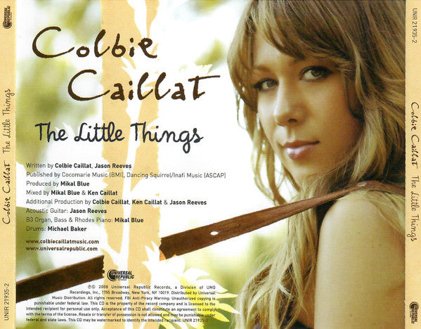 Colbie Caillat : The Little Things (CD, Promo)