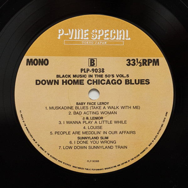 Various : Down Home Chicago Blues - Presenting The Historic Parkway Session, 1950 (LP, Comp, Mono)