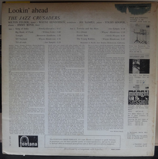 The Crusaders : Lookin' Ahead (LP, Album, Mono)