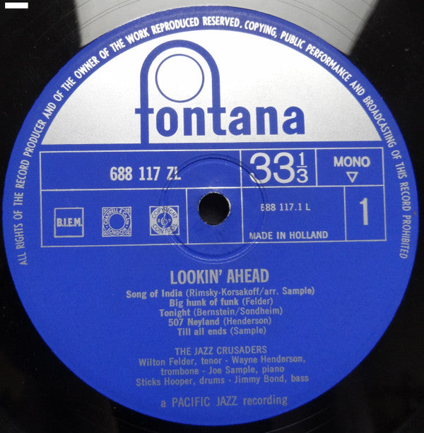 The Crusaders : Lookin' Ahead (LP, Album, Mono)