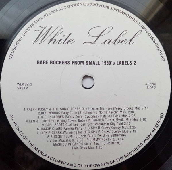 Various : Rare Rockers From Small 1950's Labels Vol. 2 (LP, Comp)