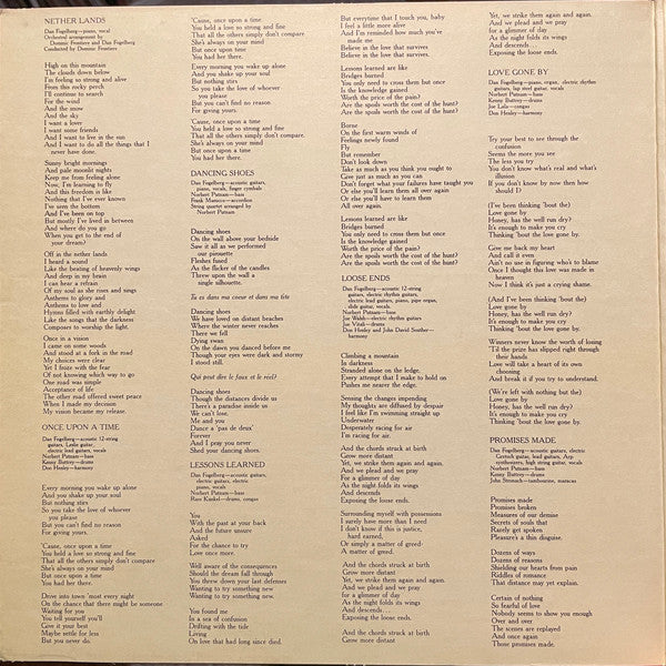 Dan Fogelberg : Nether Lands (LP, Album, RE, Pit)