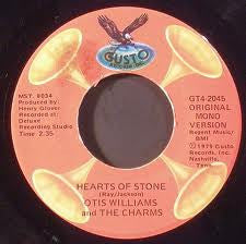 Otis Williams & The Charms : Gumdrop/Hearts Of Stone (7", Single, Mono)