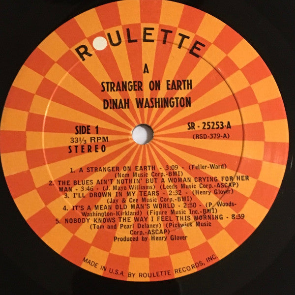 Dinah Washington : A Stranger On Earth (LP)