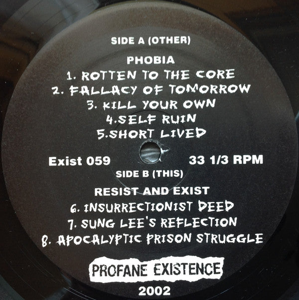 Phobia (6) / Resist And Exist : Phobia / Resist And Exist (12")