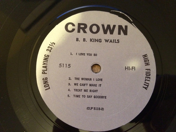 B.B. King Orchestra : B.B. King Wails (LP, Album, RE)