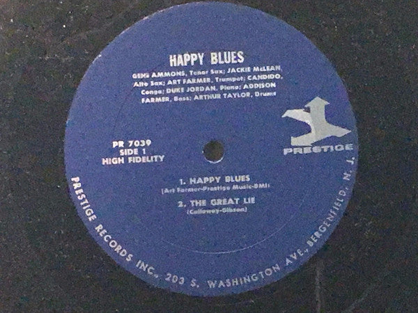 Gene Ammons' All Stars : The Happy Blues (LP, Album, Mono, RE, Abb)