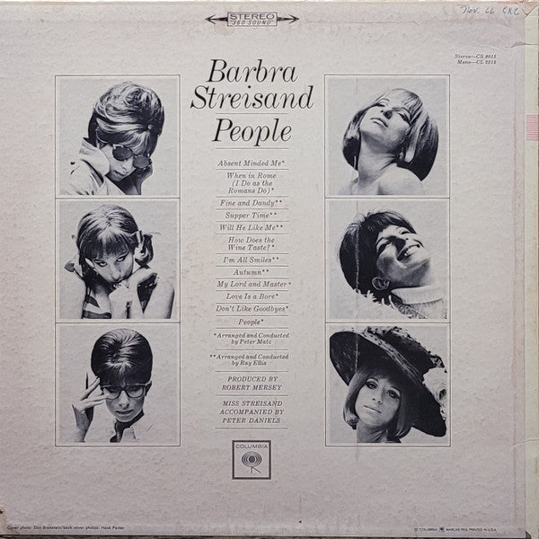 Barbra Streisand : People (LP, Album, RP, Pit)