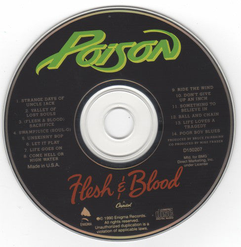 Poison (3) : Flesh & Blood (CD, Album, Club)