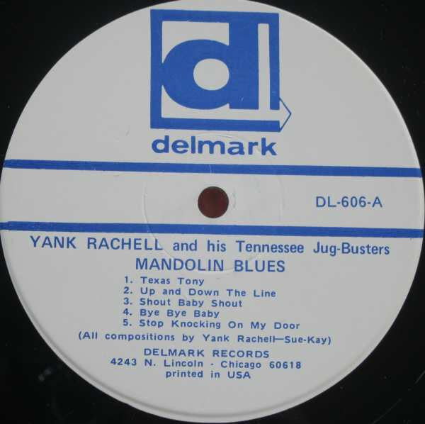 Yank Rachell And His Tennessee Jug-Busters : Mandolin Blues (LP, Album, RE)