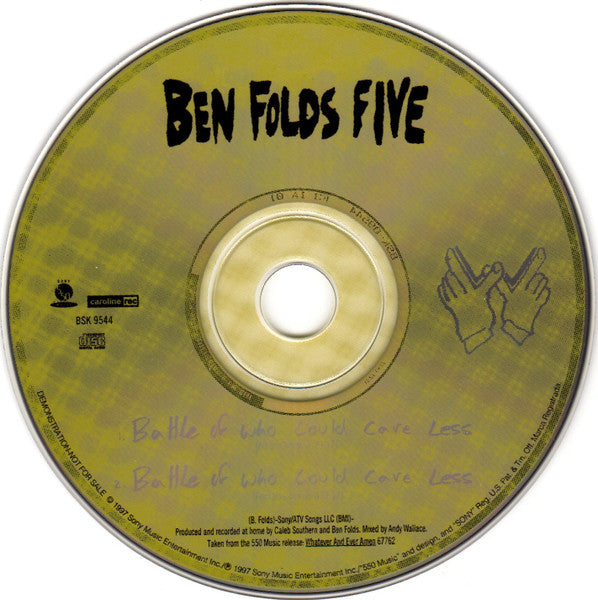 Ben Folds Five : Battle Of Who Could Care Less (CD, Single, Promo)