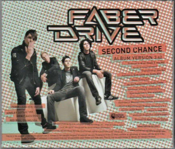Faber Drive : Second Chance (CD, Single, Promo)