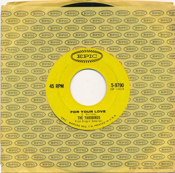 The Yardbirds : For Your Love (7", Single, Styrene, Ter)