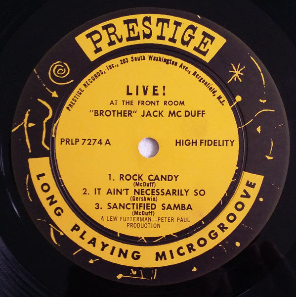 Brother Jack McDuff : Live! (LP, Mono)