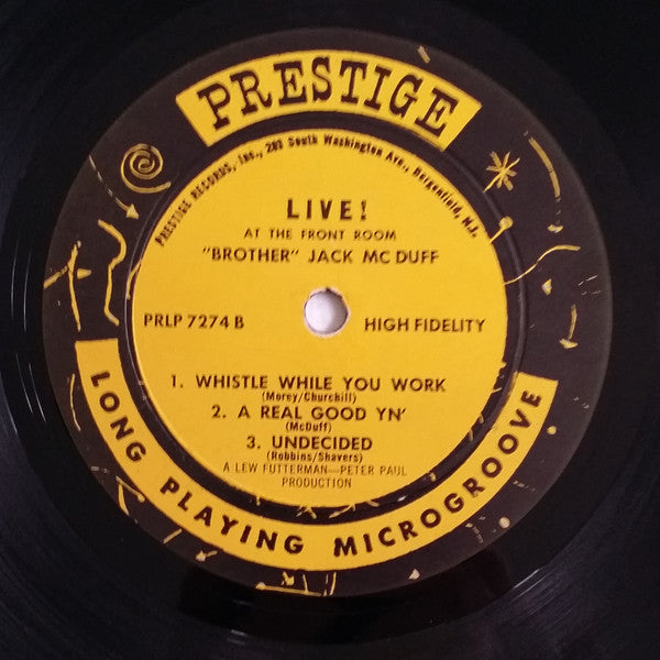 Brother Jack McDuff : Live! (LP, Mono)