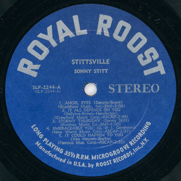 Sonny Stitt : Stittsville (LP, Album)