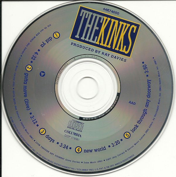 The Kinks : Did Ya (CD, EP)