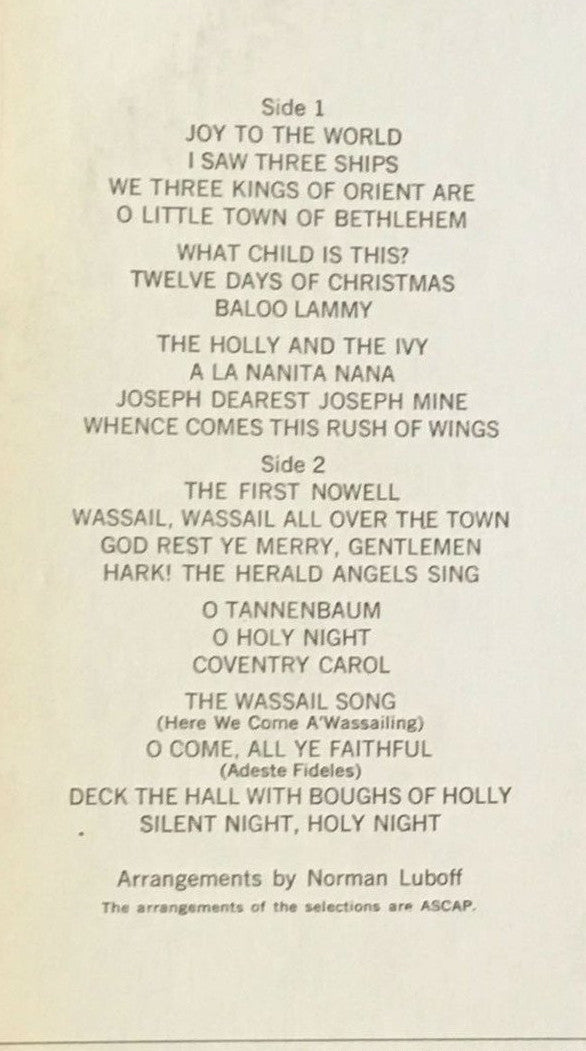 Norman Luboff Choir : Songs Of Christmas (LP)