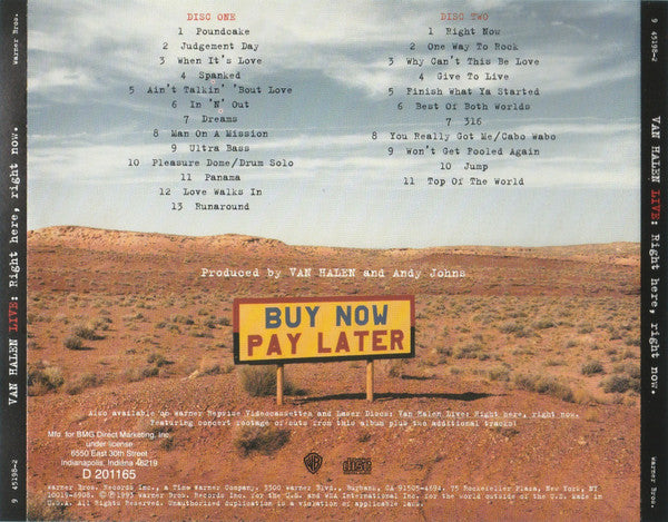 Van Halen : Live: Right Here, Right Now. (2xCD, Album, Club, RE)