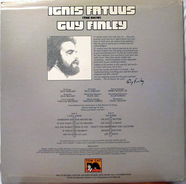 Guy Finley : Ignis Fatuus (The Show) (LP, Album)