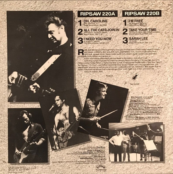 Billy Hancock : Wanted True Rock 'n' Roll (12", MiniAlbum)