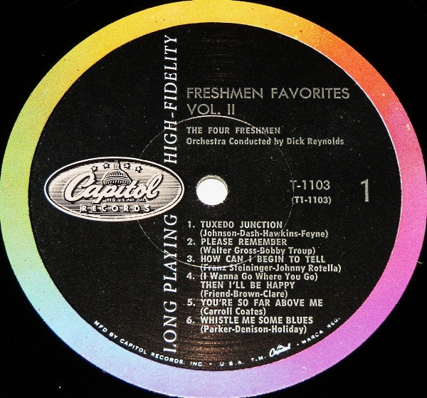 The Four Freshmen : Freshmen Favorites Vol. 2 (LP, Comp, Mono, Scr)