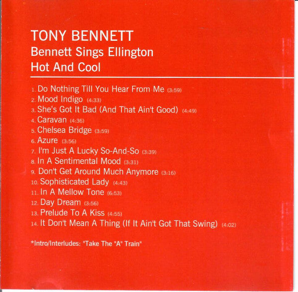 Tony Bennett : Sings Ellington Hot & Cool (CD, Album, Promo, Adv)