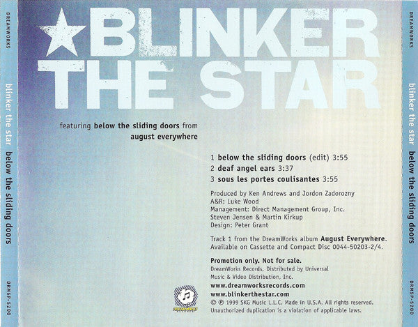 Blinker The Star : Below The Sliding Doors (Minimax, Promo)