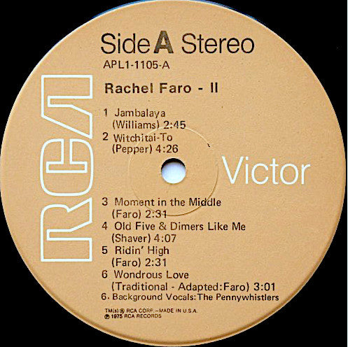Rachel Faro : Rachel Faro II (LP)