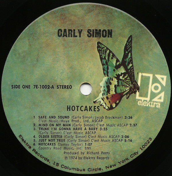 Carly Simon : Hotcakes (LP, Album, Ter)