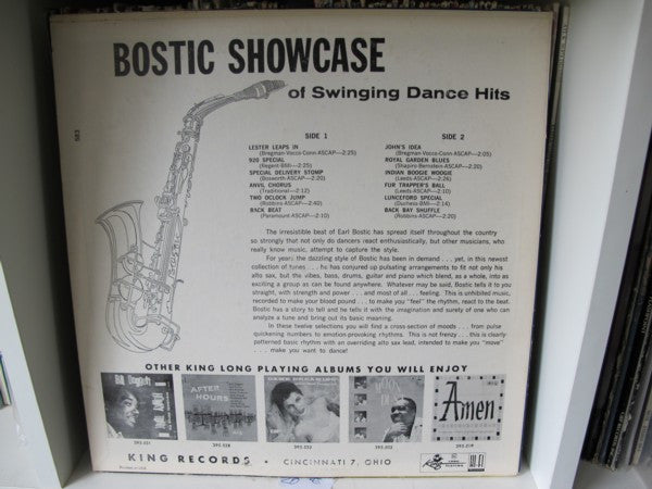 Earl Bostic : Bostic Showcase Of Swinging Dance Hits (LP, Mono)