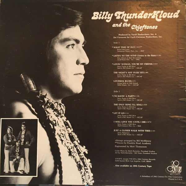 Billy Thunderkloud And The Chieftones : What Time Of Day (LP)