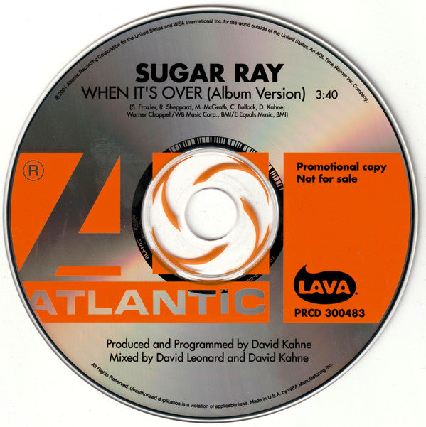 Sugar Ray (2) : When It's Over (CD, Single, Promo)