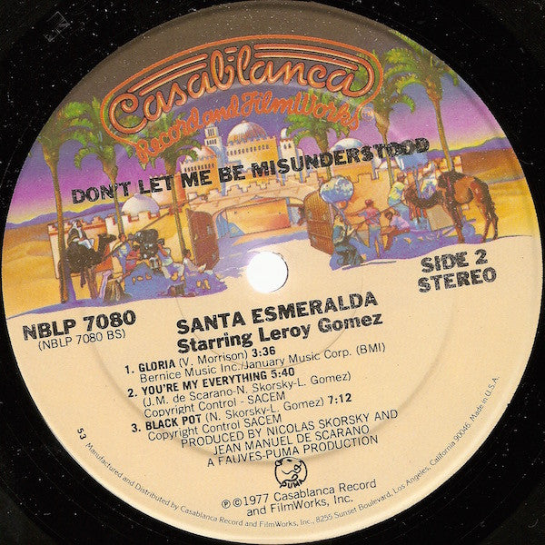 Santa Esmeralda Featuring Leroy Gomez : Don't Let Me Be Misunderstood (LP, Album, P/Mixed, RM)