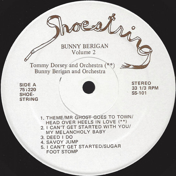 Bunny Berigan : Bunny Berigan - Volume 2 (LP, Comp)
