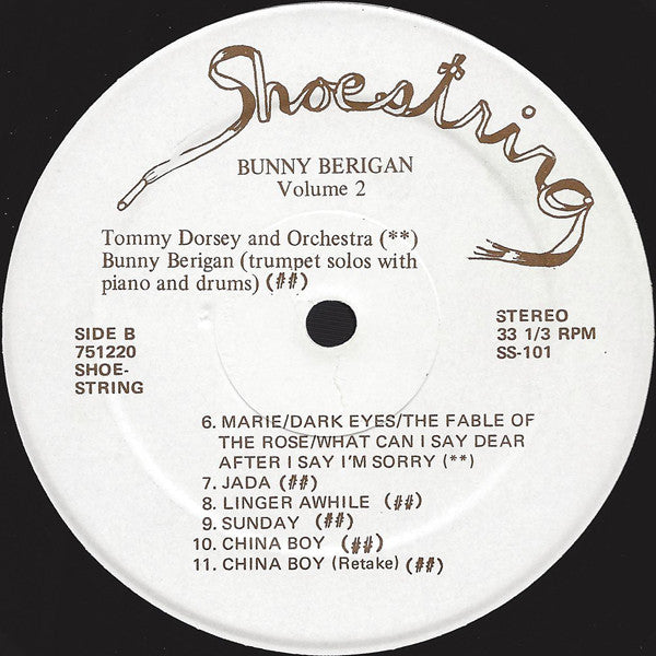 Bunny Berigan : Bunny Berigan - Volume 2 (LP, Comp)
