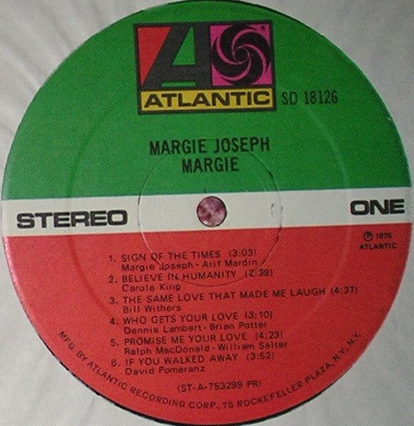 Margie Joseph : Margie (LP, Album, P/Mixed, PR )