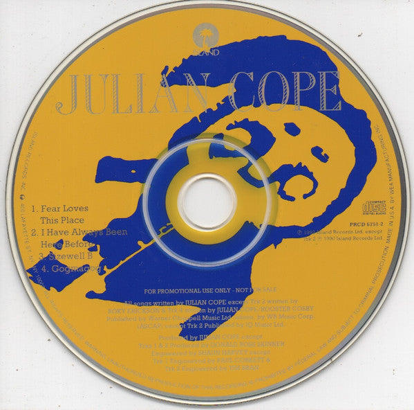 Julian Cope : Fear Loves This Place (A JehovaKill Companion) (CD, Single, Promo)
