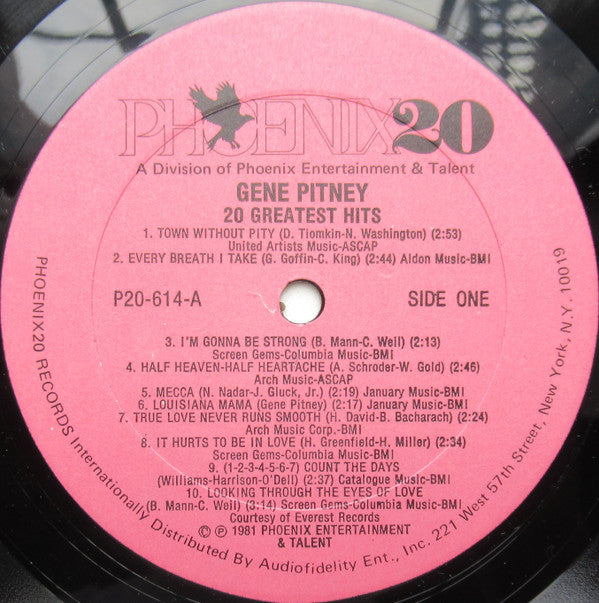 Gene Pitney : 20 Greatest Hits (LP, Comp)