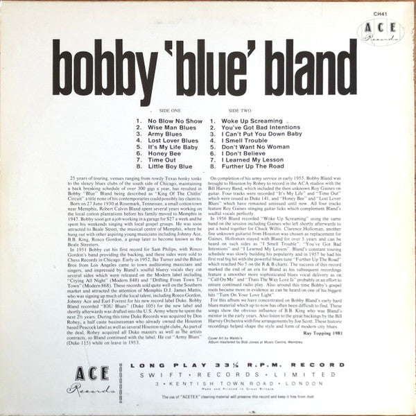 Bobby Bland : Woke Up Screaming (LP, Comp)