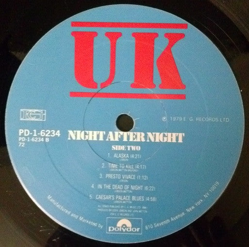 UK (3) : Night After Night (LP, Album)